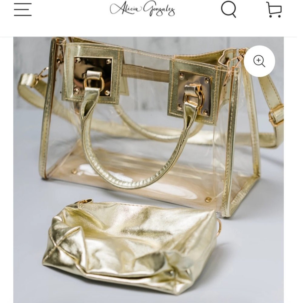 Gold clear purse
